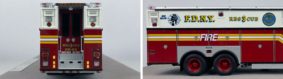 1:50 scale FDNY 1996 HME Rescue 3 close up pictures 9-10