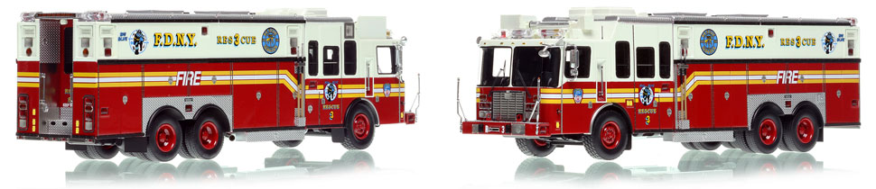 FDNY's 1996 HME Rescue 3 is a museum grade 1:50 scale model