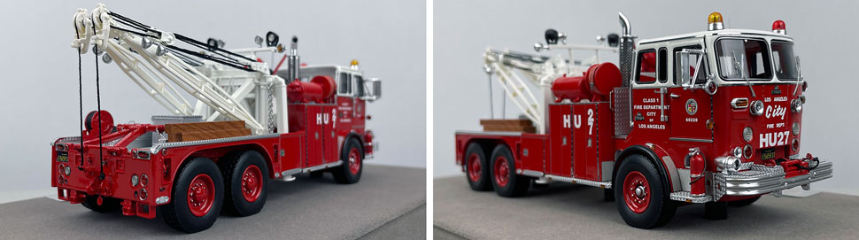 Closeup pictures 11-12 of the City of Los Angeles Fire Department 1967 Crown Firecoach Heavy Utility 27 scale model