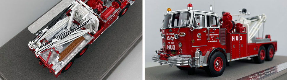 Closeup pictures 3-4 of the City of Los Angeles Fire Department 1967 Crown Firecoach Heavy Utility 3 scale model