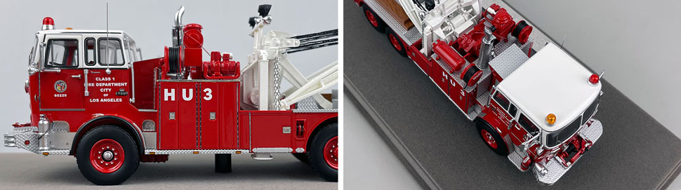 Closeup pictures 5-6 of the City of Los Angeles Fire Department 1967 Crown Firecoach Heavy Utility 3 scale model