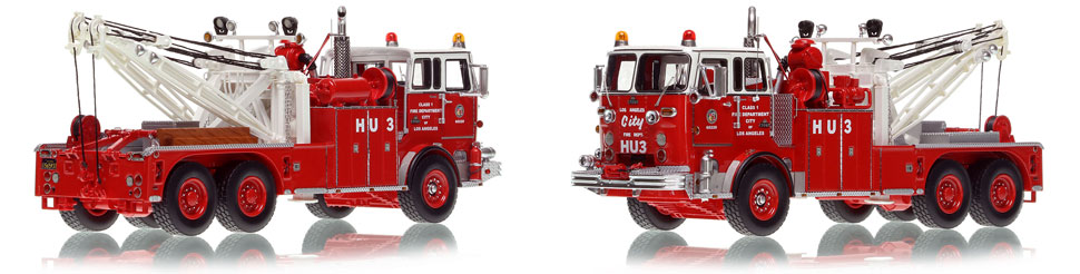 City of Los Angeles Crown Firecoach Heavy Utility 3 scale model is hand-crafted and intricately detailed.