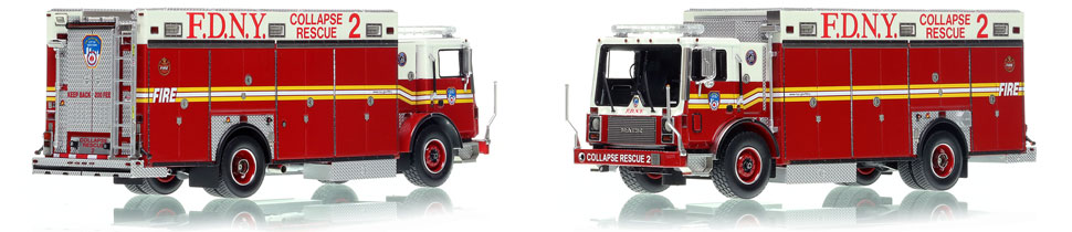 FDNY's 2005 Collapse Rescue 2 is a museum grade 1:50 scale model