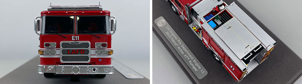Closeup pictures 1-2 of the City of Los Angeles Fire Department Pierce Engine 11 scale model