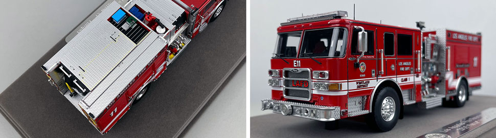 Closeup pictures 3-4 of the City of Los Angeles Fire Department Pierce Engine 11 scale model