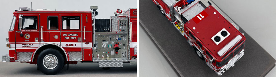 Closeup pictures 5-6 of the City of Los Angeles Fire Department Pierce Engine 11 scale model