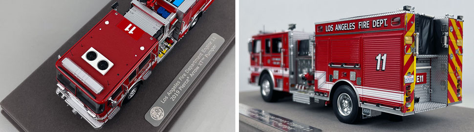 Closeup pictures 7-8 of the City of Los Angeles Fire Department Pierce Engine 11 scale model