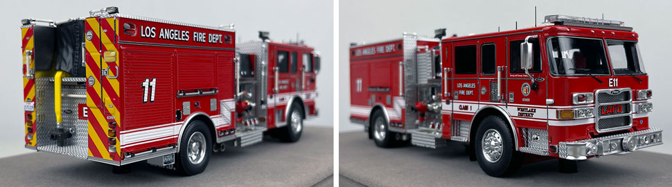 Closeup pictures 11-12 of the City of Los Angeles Fire Department Pierce Engine 11 scale model