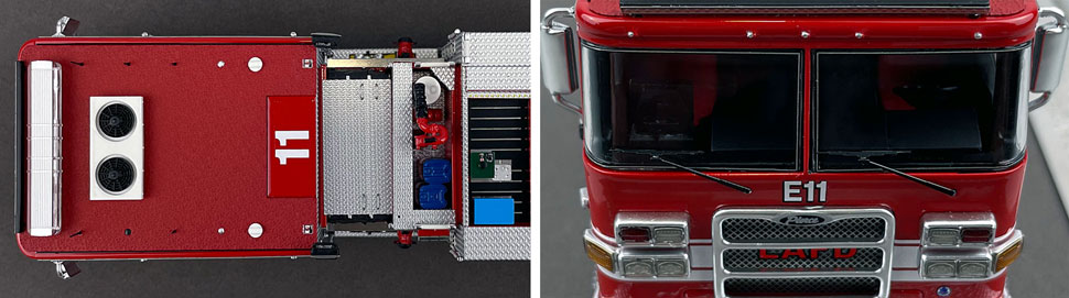 Closeup pictures 13-14 of the City of Los Angeles Fire Department Pierce Engine 11 scale model