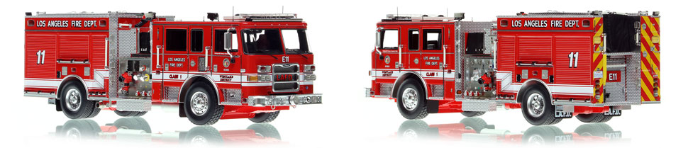 The first museum grade scale model of the Los Angeles Fire Department Pierce Arrow XT Engine 11