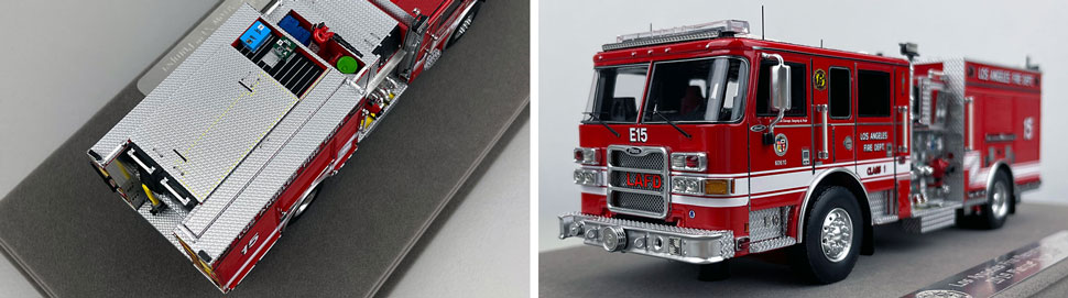 Closeup pictures 3-4 of the City of Los Angeles Fire Department Pierce Engine 15 scale model