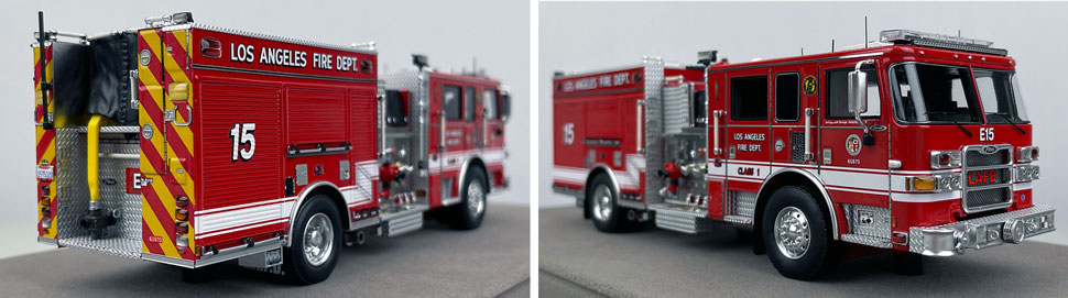 Closeup pictures 11-12 of the City of Los Angeles Fire Department Pierce Engine 15 scale model