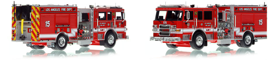 The first museum grade scale model of the Los Angeles Fire Department Pierce Arrow XT Engine 15