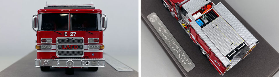 Closeup pictures 1-2 of the City of Los Angeles Fire Department Pierce Engine 27 scale model