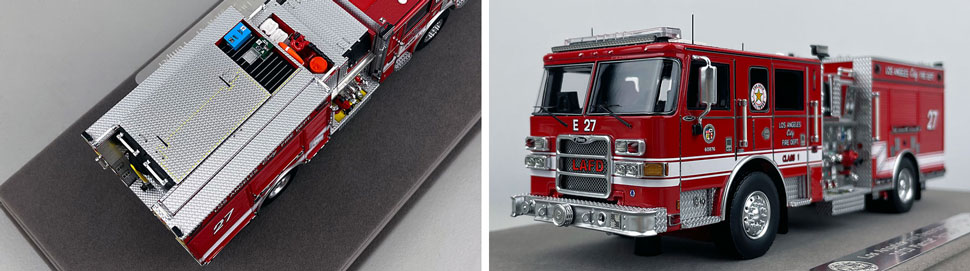 Closeup pictures 3-4 of the City of Los Angeles Fire Department Pierce Engine 27 scale model