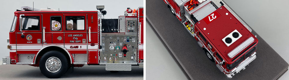 Closeup pictures 5-6 of the City of Los Angeles Fire Department Pierce Engine 27 scale model