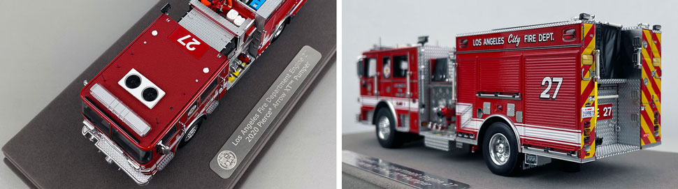 Closeup pictures 7-8 of the City of Los Angeles Fire Department Pierce Engine 27 scale model