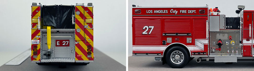 Closeup pictures 9-10 of the City of Los Angeles Fire Department Pierce Engine 27 scale model