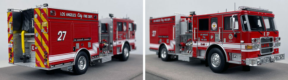 Closeup pictures 11-12 of the City of Los Angeles Fire Department Pierce Engine 27 scale model