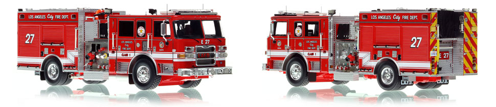 The first museum grade scale model of the Los Angeles Fire Department Pierce Arrow XT Engine 27