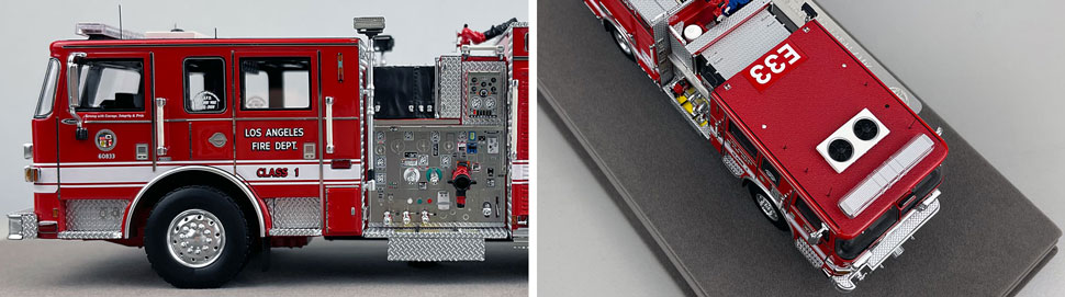 Closeup pictures 5-6 of the City of Los Angeles Fire Department Pierce Engine 33 scale model