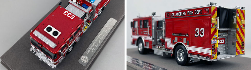 Closeup pictures 7-8 of the City of Los Angeles Fire Department Pierce Engine 33 scale model