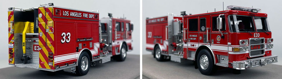 Closeup pictures 11-12 of the City of Los Angeles Fire Department Pierce Engine 33 scale model