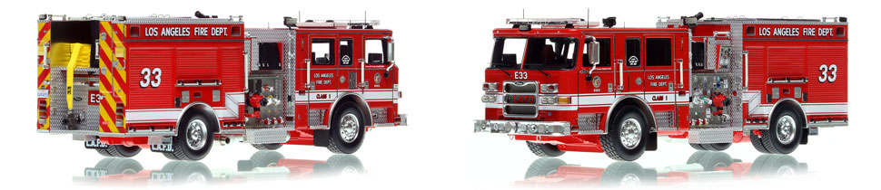 The first museum grade scale model of the Los Angeles Fire Department Pierce Arrow XT Engine 33