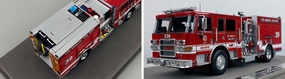 Closeup pictures 3-4 of the City of Los Angeles Fire Department Pierce Engine 39 scale model