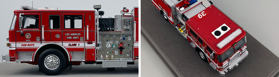 Closeup pictures 5-6 of the City of Los Angeles Fire Department Pierce Engine 39 scale model