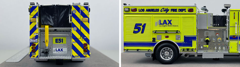 Closeup pictures 9-10 of the City of Los Angeles Fire Department Pierce Engine 51 scale model