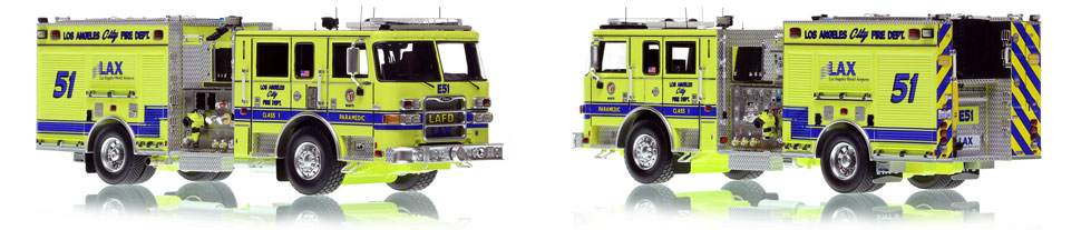 The first museum grade scale model of the Los Angeles Fire Department Pierce Arrow XT Engine 51