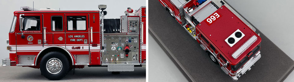 Closeup pictures 5-6 of the City of Los Angeles Fire Department Pierce Engine 66 scale model