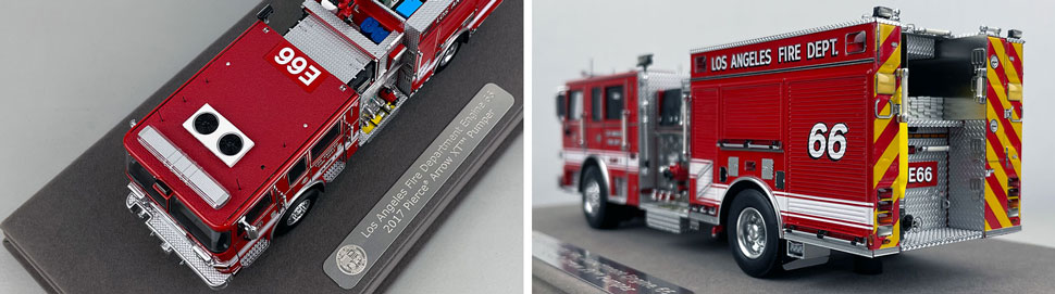 Closeup pictures 7-8 of the City of Los Angeles Fire Department Pierce Engine 66 scale model