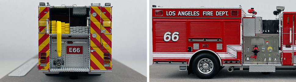 Closeup pictures 9-10 of the City of Los Angeles Fire Department Pierce Engine 66 scale model