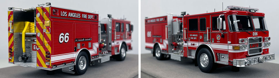 Closeup pictures 11-12 of the City of Los Angeles Fire Department Pierce Engine 66 scale model