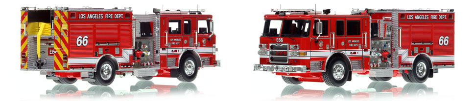 The first museum grade scale model of the Los Angeles Fire Department Pierce Arrow XT Engine 66