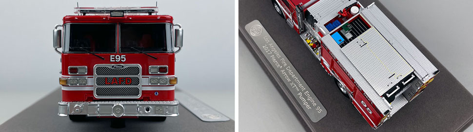 Closeup pictures 1-2 of the City of Los Angeles Fire Department Pierce Engine 95 scale model
