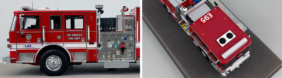 Closeup pictures 5-6 of the City of Los Angeles Fire Department Pierce Engine 95 scale model