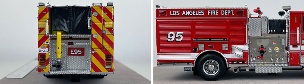 Closeup pictures 9-10 of the City of Los Angeles Fire Department Pierce Engine 95 scale model