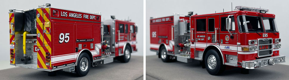 Closeup pictures 11-12 of the City of Los Angeles Fire Department Pierce Engine 95 scale model