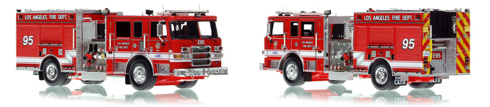 The first museum grade scale model of the Los Angeles Fire Department Pierce Arrow XT Engine 95