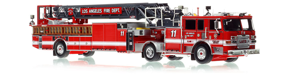 The first museum grade scale model of the Los Angeles Fire Department Pierce Arrow XT Truck 11