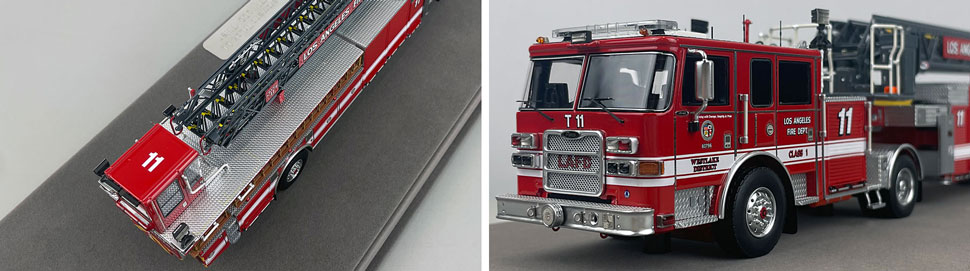 Closeup pictures 3-4 of the City of Los Angeles Fire Department Pierce Truck 11 scale model