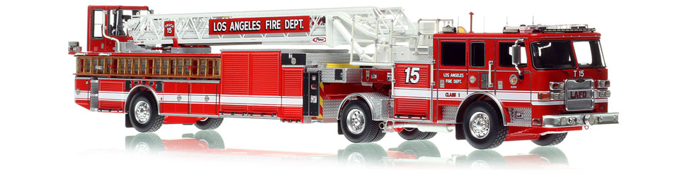 The first museum grade scale model of the Los Angeles Fire Department Pierce Arrow XT Truck 15