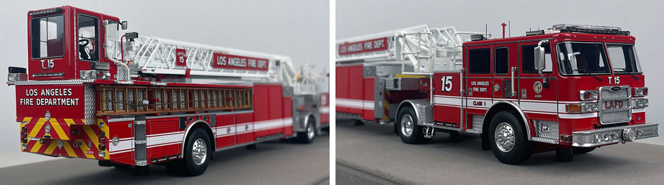 Closeup pictures 11-12 of the City of Los Angeles Fire Department Pierce Truck 15 scale model