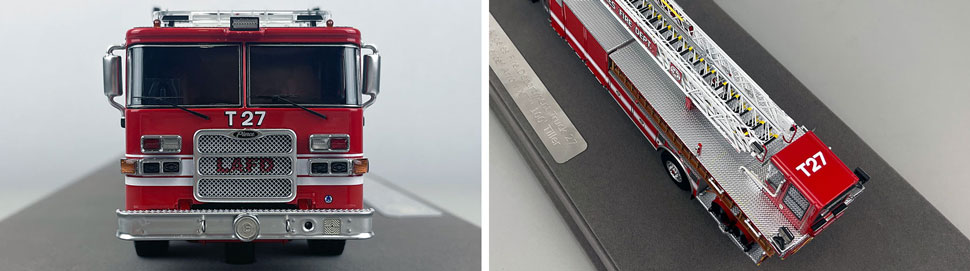 Closeup pictures 1-2 of the City of Los Angeles Fire Department Pierce Truck 27 scale model