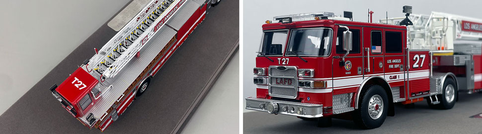 Closeup pictures 3-4 of the City of Los Angeles Fire Department Pierce Truck 27 scale model