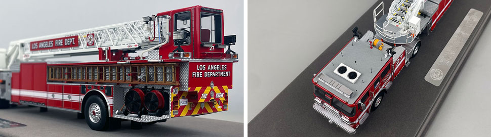 Closeup pictures 7-8 of the City of Los Angeles Fire Department Pierce Truck 27 scale model