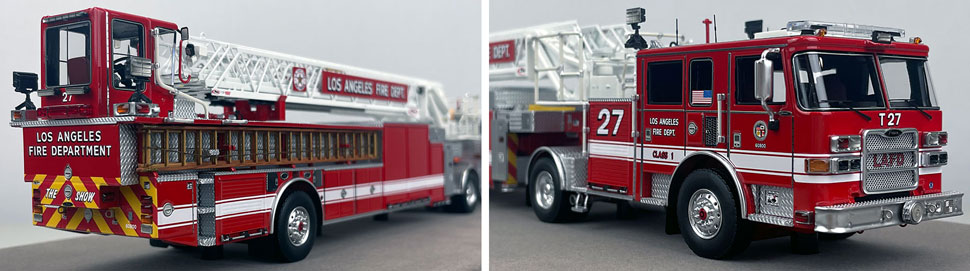 Closeup pictures 11-12 of the City of Los Angeles Fire Department Pierce Truck 27 scale model